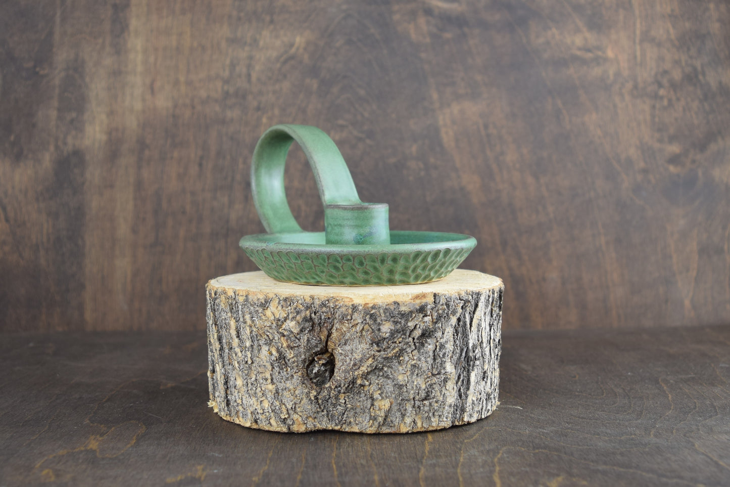 Jade Green Candle Holder