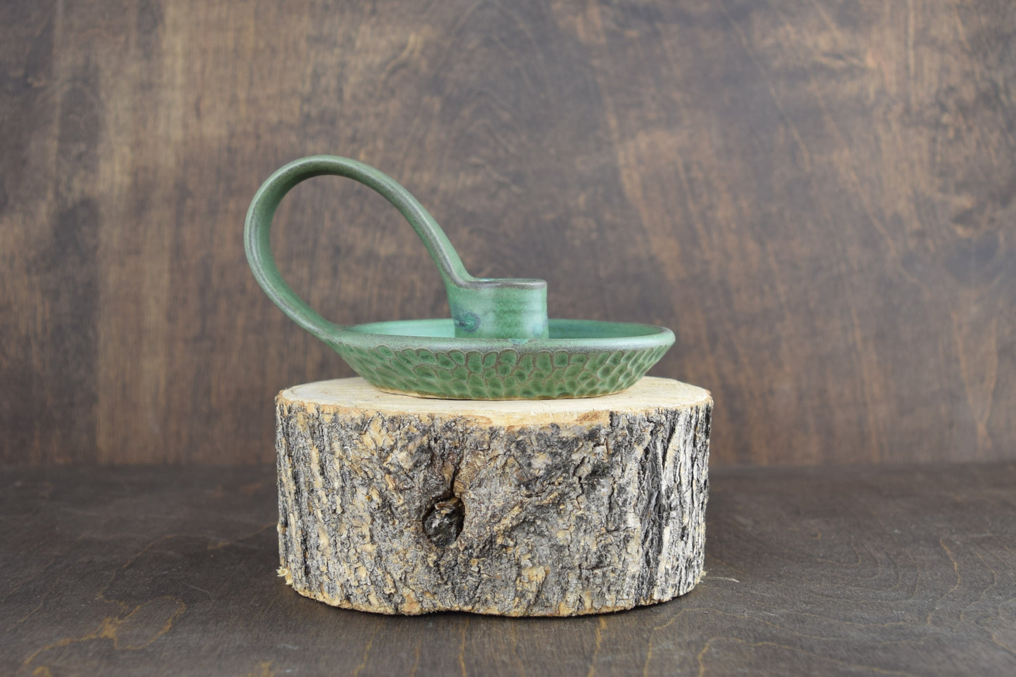 Jade Green Candle Holder