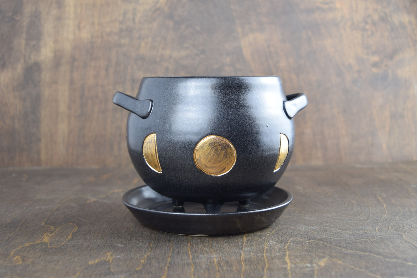 Gold Moon Cauldron Planter