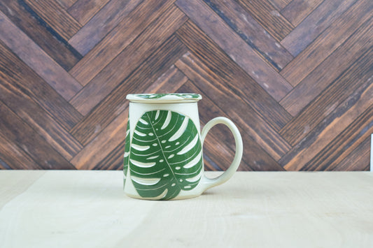 Monstera Mug Single Cup Tea Set