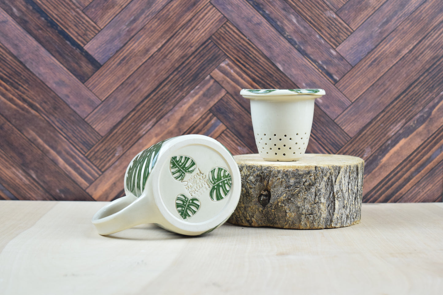 Monstera Mug Single Cup Tea Set