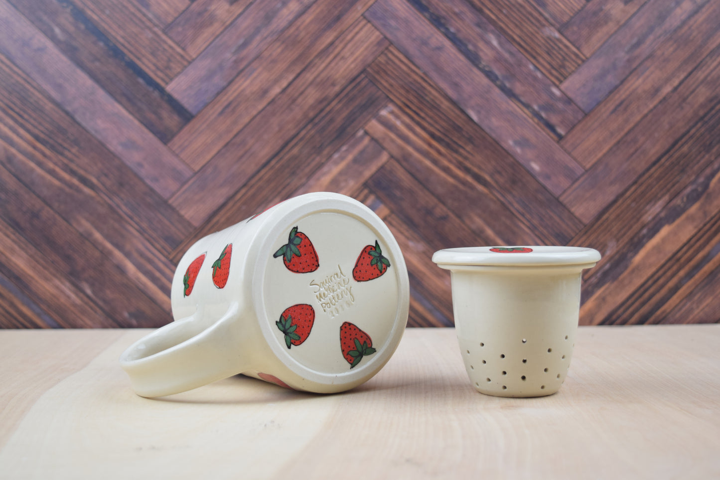 Strawberry Mug Single Cup Tea Set