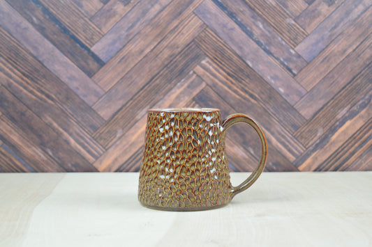 Hand Carved Nutmeg Mug