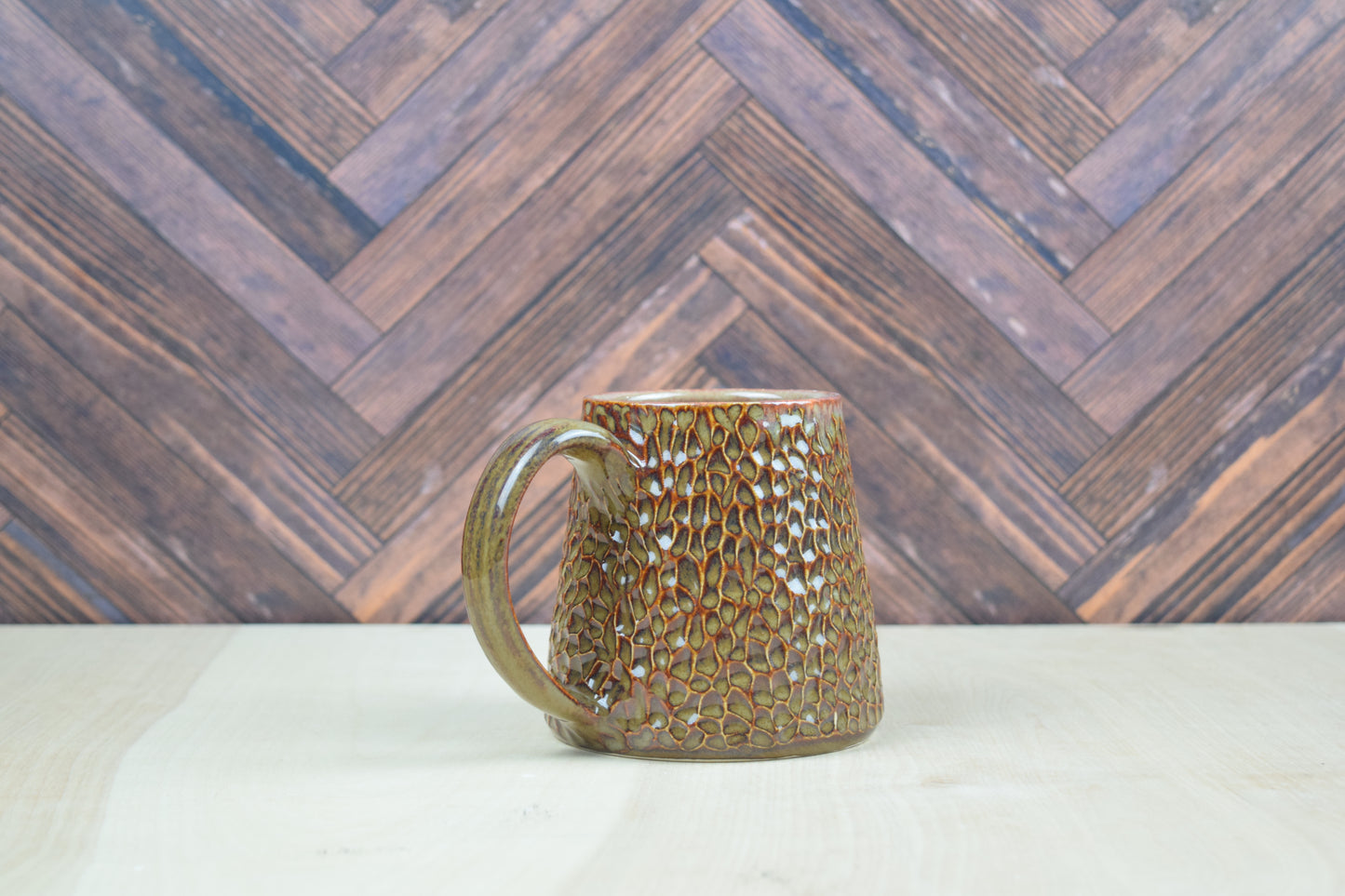 Hand Carved Nutmeg Mug