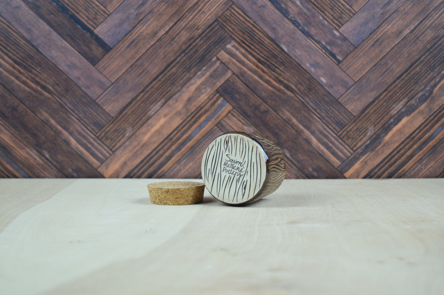 Mary Jane Tree Carved Stash Jar 1