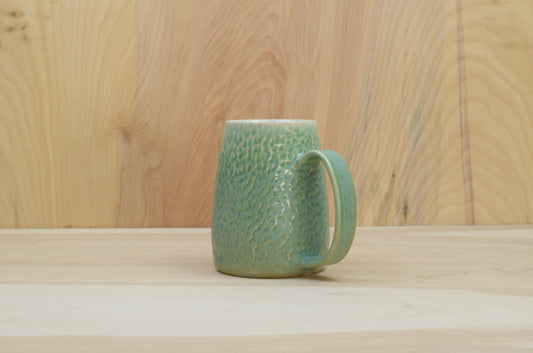 Green Hammered Mug 1