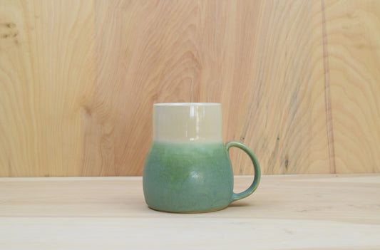 Green and White Bell Mug