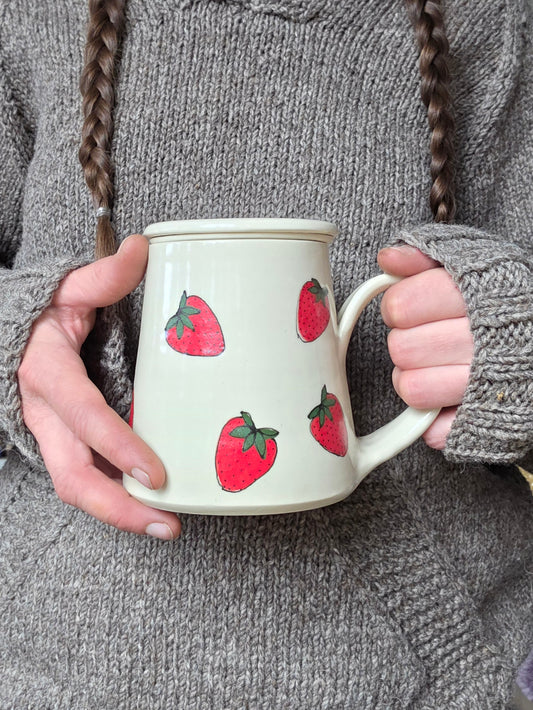Strawberry Mug Single Cup Tea Set
