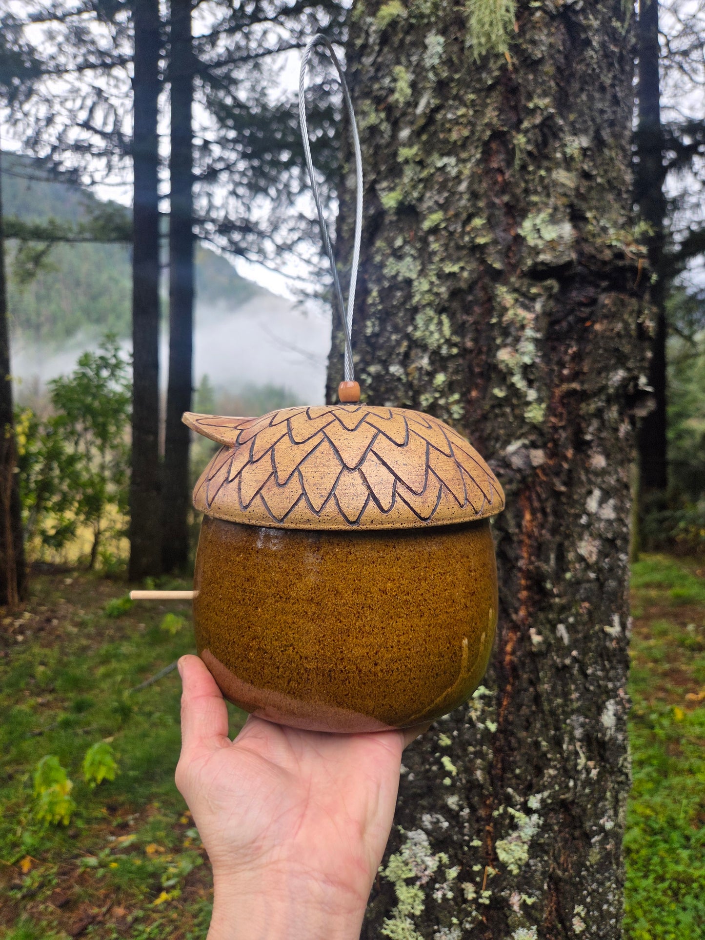Acorn Birdhouse w/ Roof
